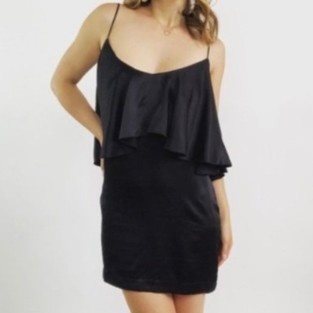 Alexis Black Ruffle Mini Dress